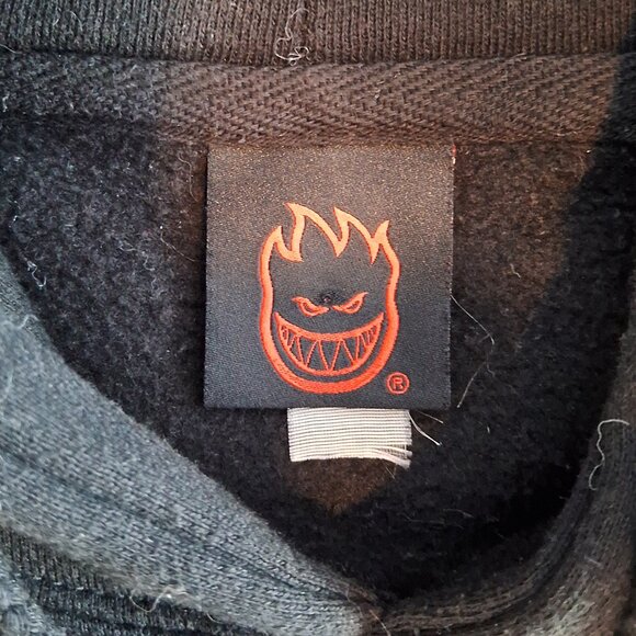 Spitfire Classic Swirl Fade Hooded Sweatshirt Black and Yellow - Picture 13 of 13